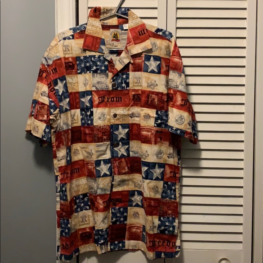 Large Mac boxer freedom button down